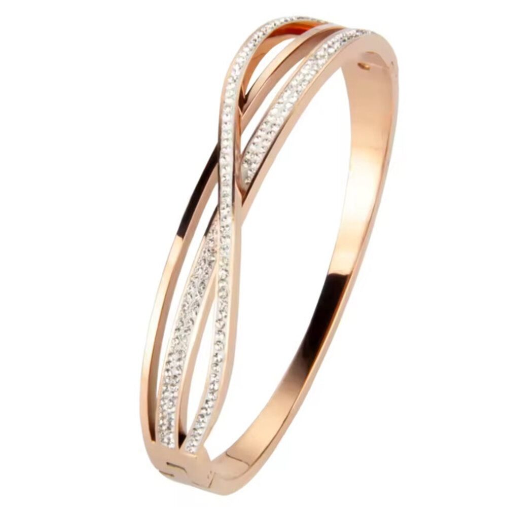 ROUGEMONT Armreif Eleganter Damen Armreif Edelstahl Armspange Aura Bangle, Hypoallergen