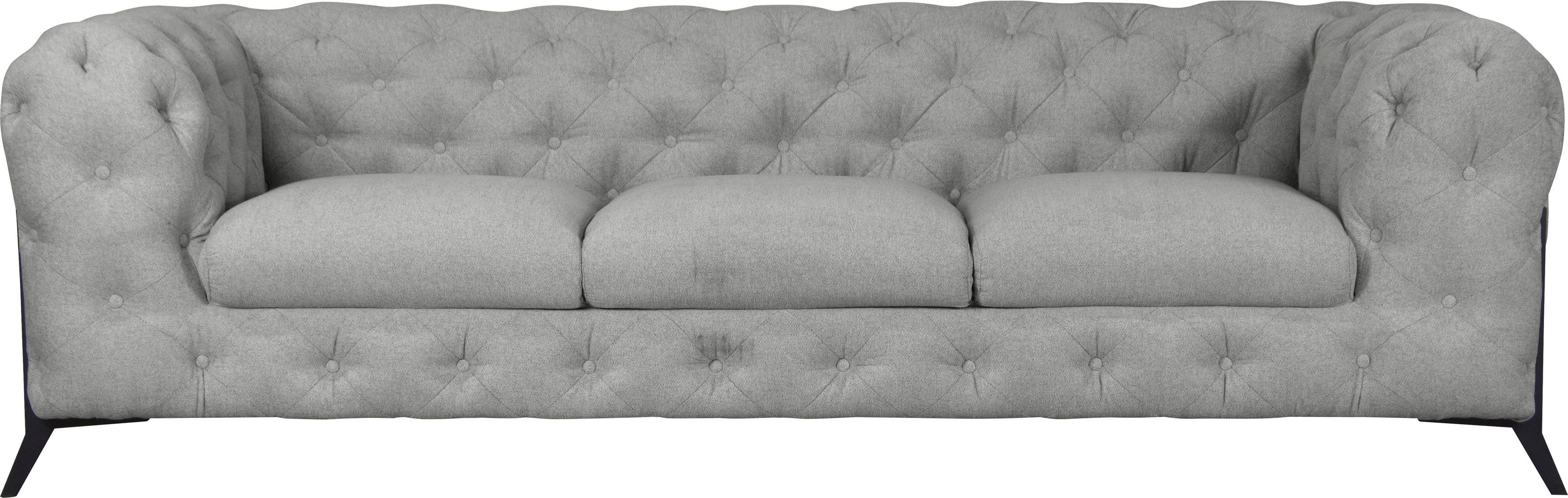 Home affaire Chesterfield-Sofa Amaury, aufwändige Knopfheftung, moderne Chesterfield Optik, Fußfarbe wählbar