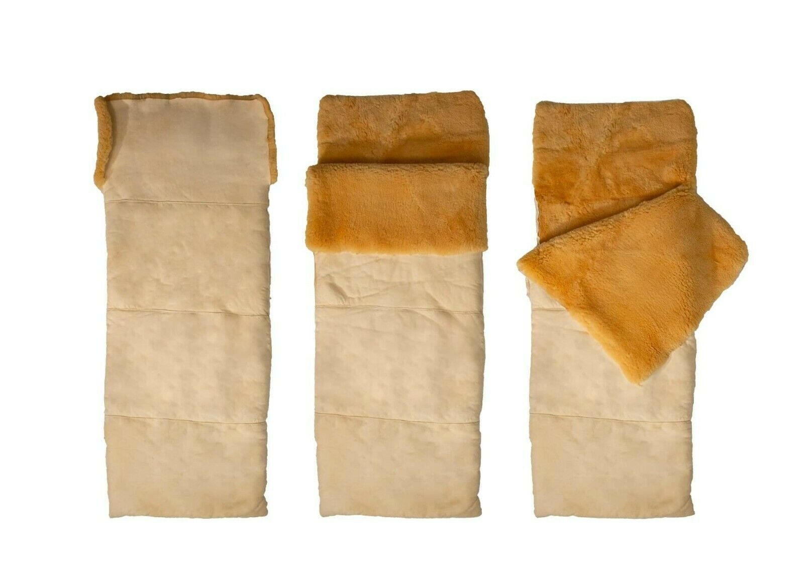 Wolldecke Schlafsack aus 8–10 deutschen Merino Schaffellen 80x200 cm, Provellus