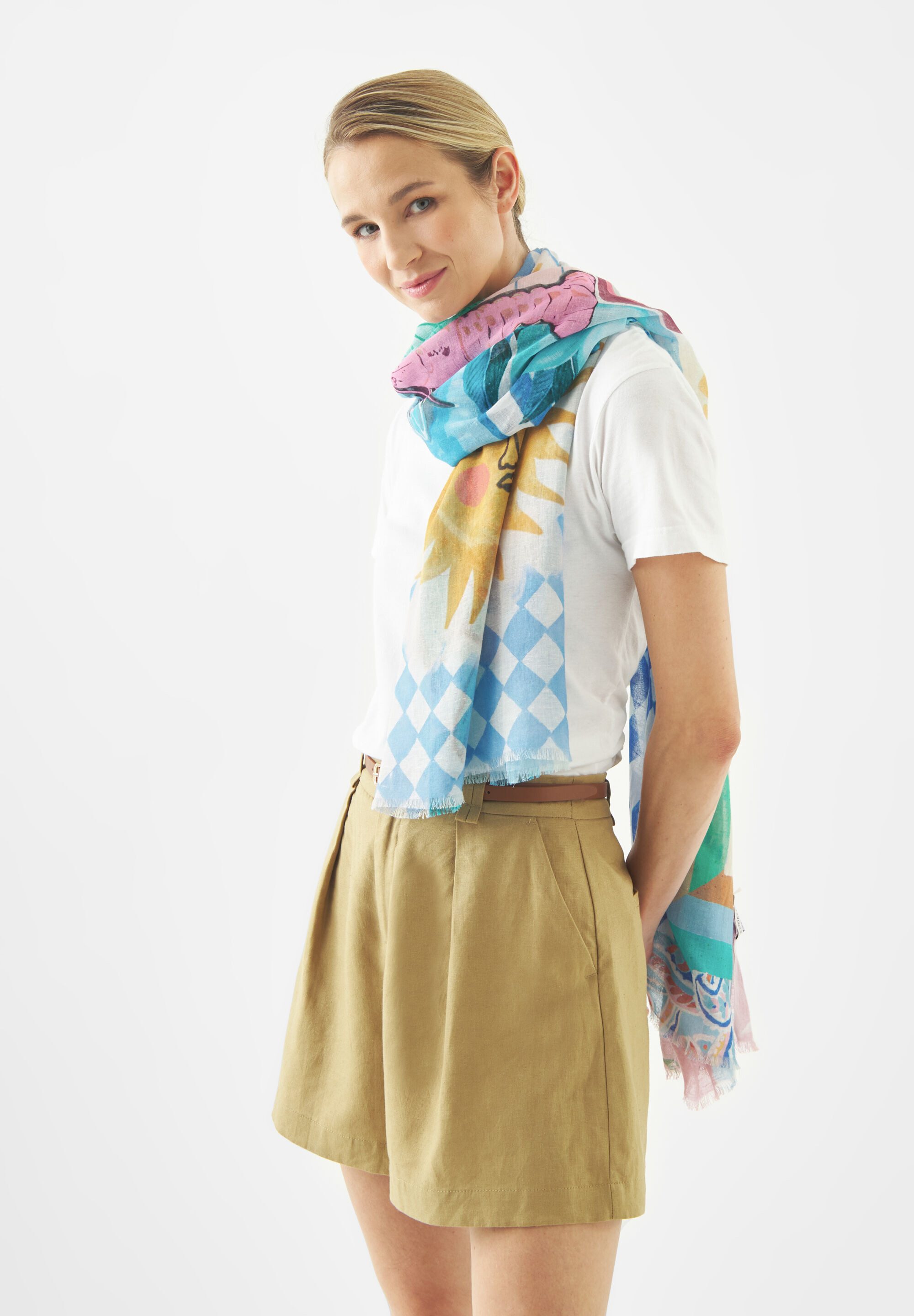 Codello Modeschal, (1-St), Leinen-Optik