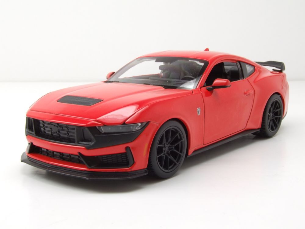 Maisto® Modellauto Ford Mustang Dark Horse 2024 rot metallic, Maßstab 1:24