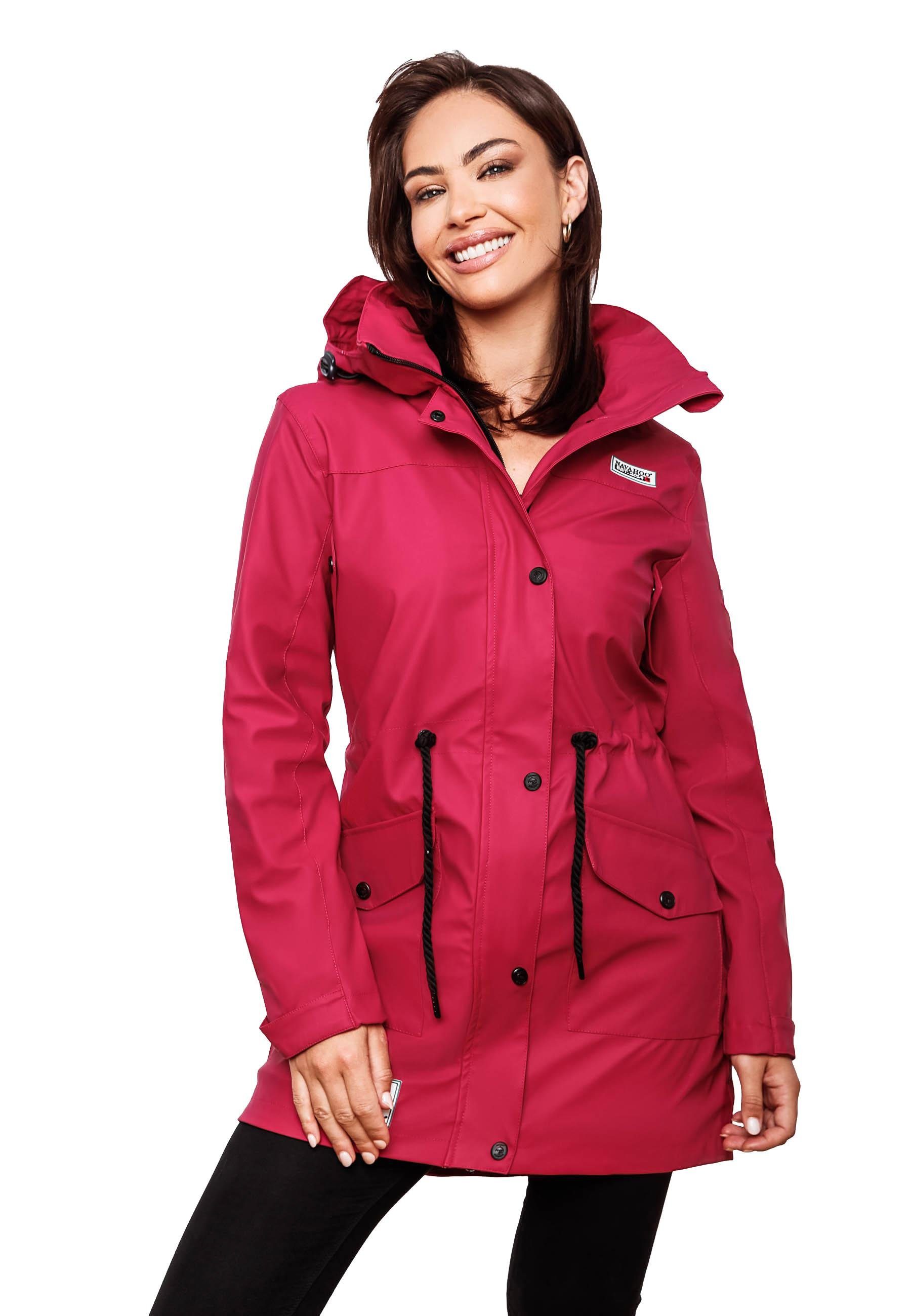 modischer Deike fuchsia Outdoorjacke Outdoor Regenmantel Navahoo Damen