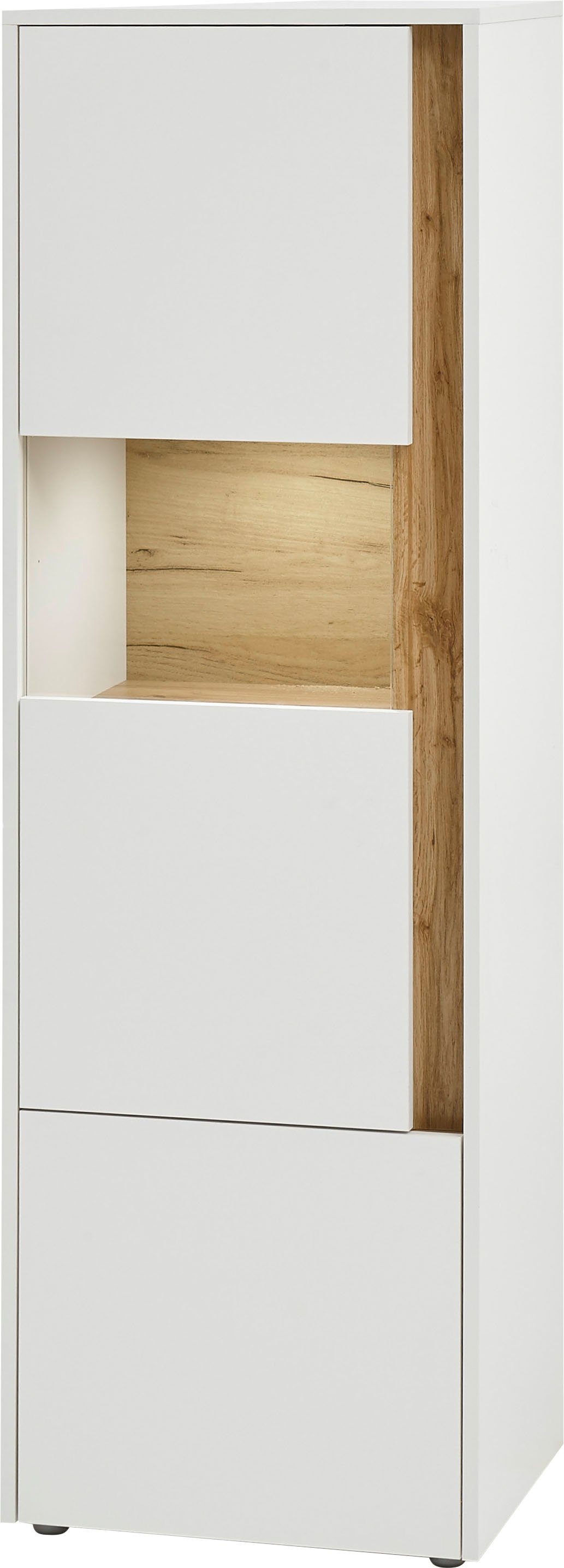 Home affaire Vitrine City/Giron, moderner Hochschrank, Glasvitrine zeitlos, modern, ausreichend Stauraum, vielseitig einsetzbar