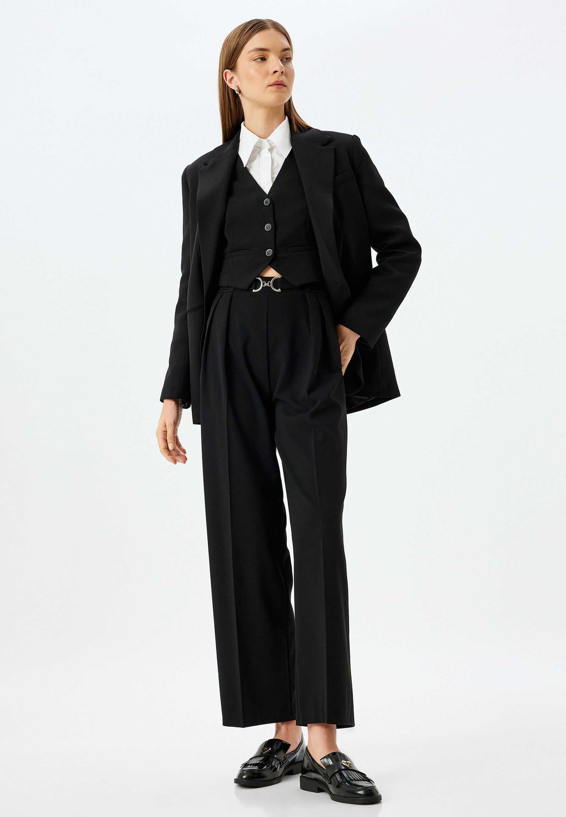 Hose & Shorts Hohe Leibhöhe Wide Leg Palazzohose