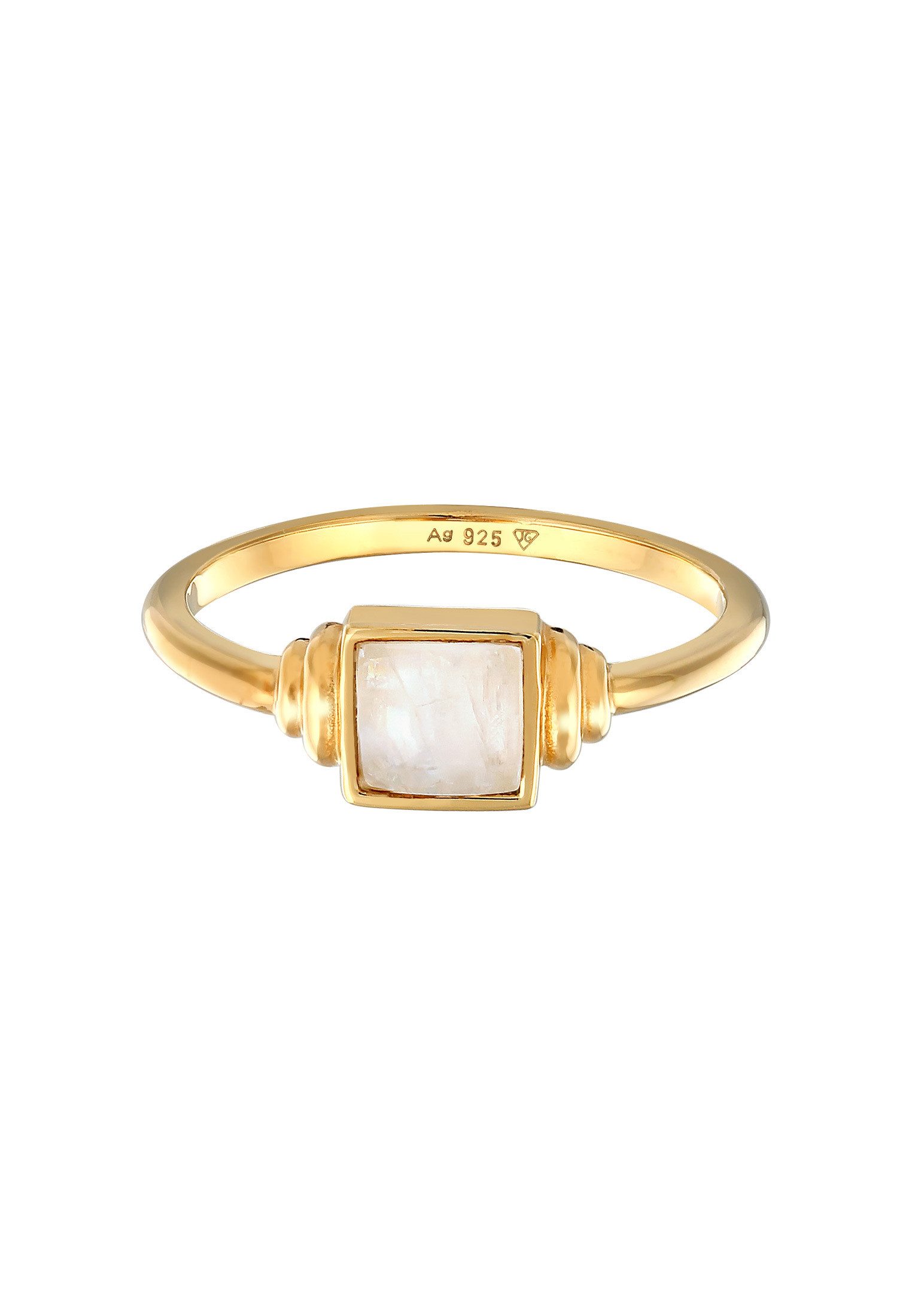 Elli Premium Fingerring Mondstein Quadrat Vintage günstig online kaufen