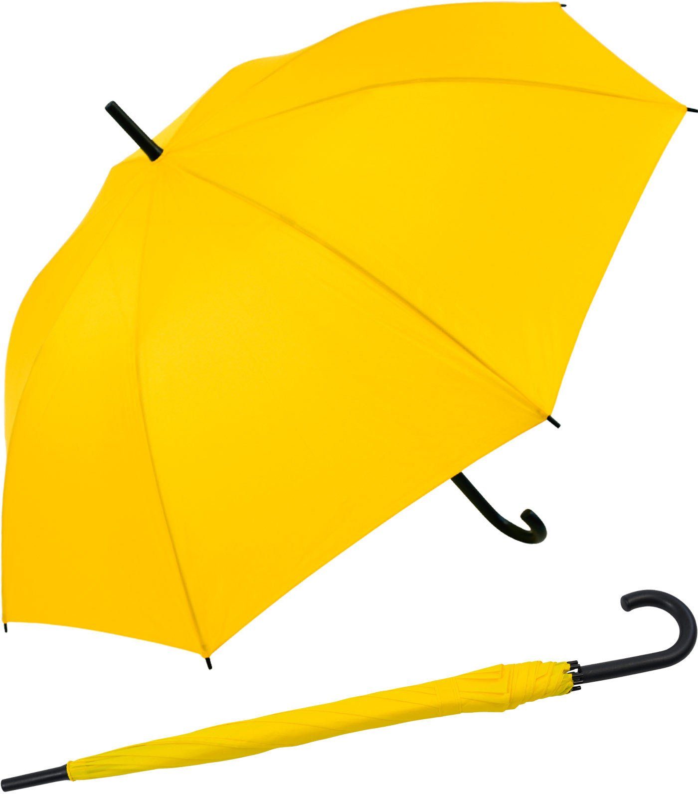 Impliva Stockregenschirm Falconetti® klassicher Damenschirm mit Automatik, stabil und farbenfroh