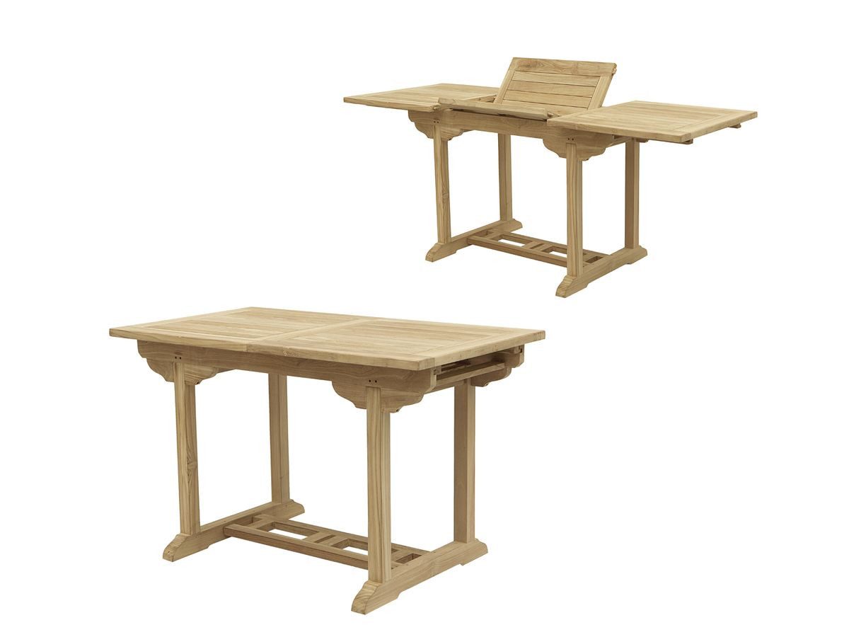 AFG Gartentisch Gartentisch ausziehbar aus Teakholz massiv 120 /180 cm