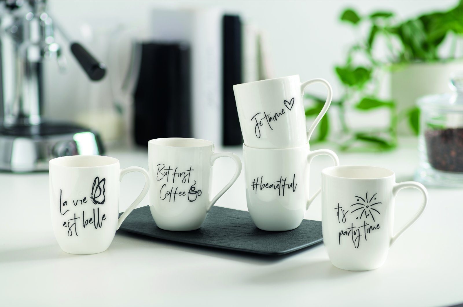 Villeroy & Boch Becher Statement Becher m. H. La vie est belle 280 ml, Premium Porcelain – Bild 3 von 4