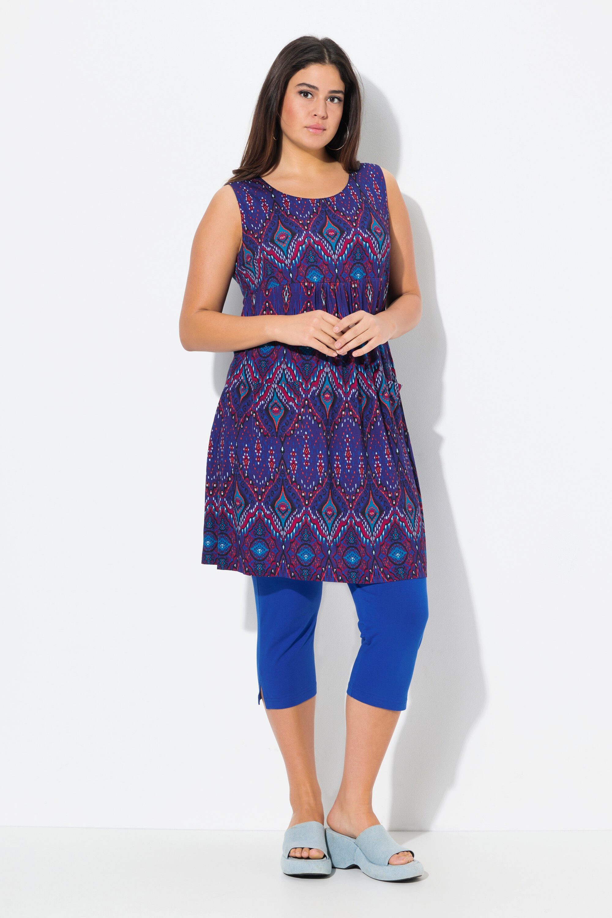 Ulla Popken Minikleid Jersey-Minikleid A-Linie Rundhals günstig online kaufen