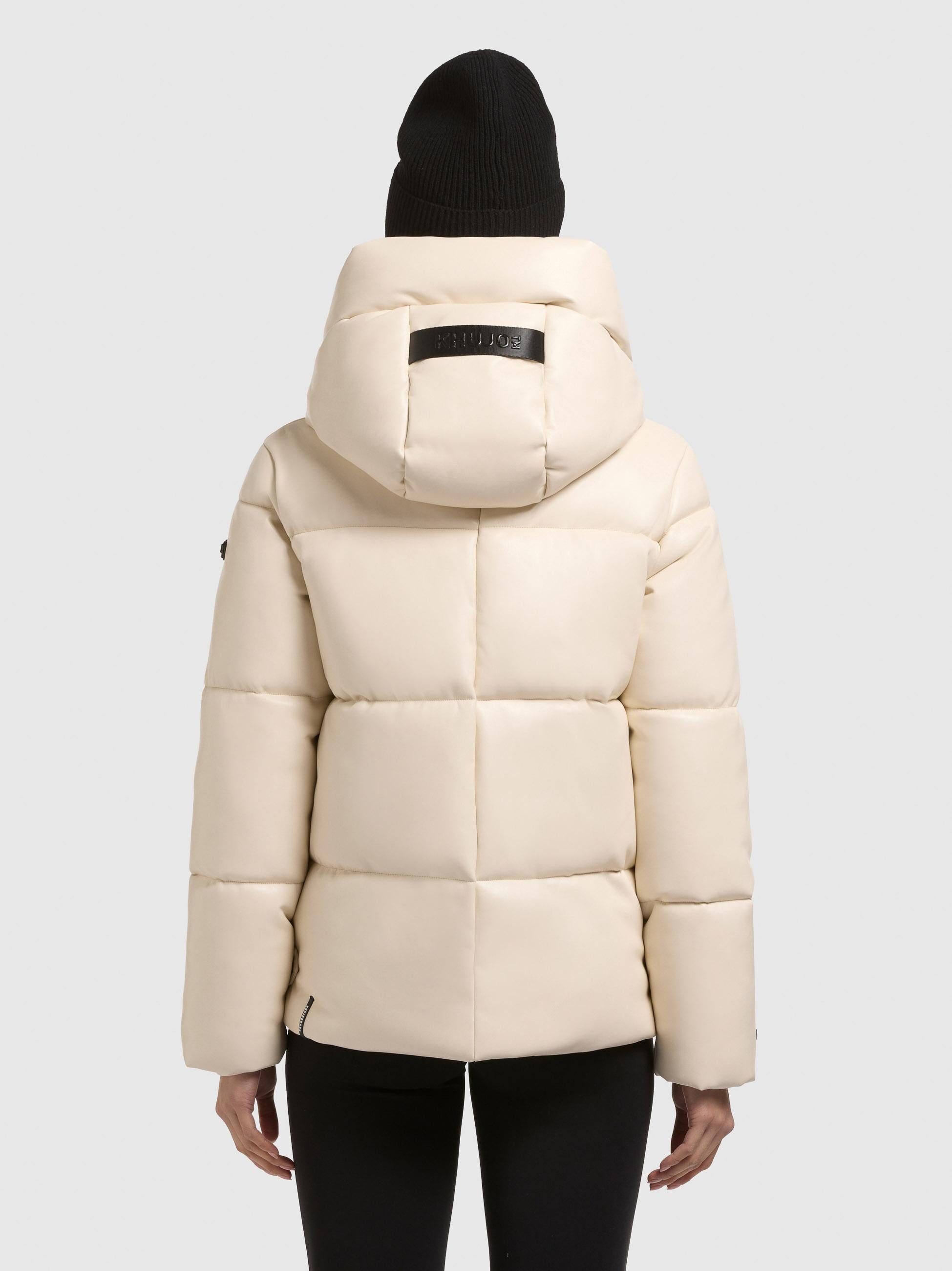 khujo Steppjacke Aurora Gesteppte Damen Winterjacke in Lederoptik