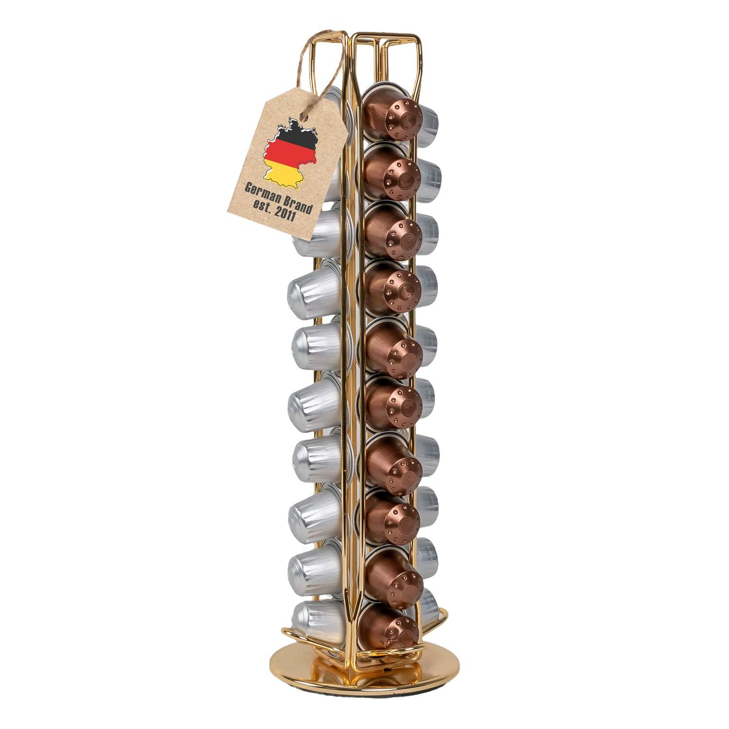 Intirilife Kapselhalter, Kaffee Kapselhalter kompatibel mit Nespresso Kapseln (40 Stück) Eisen
