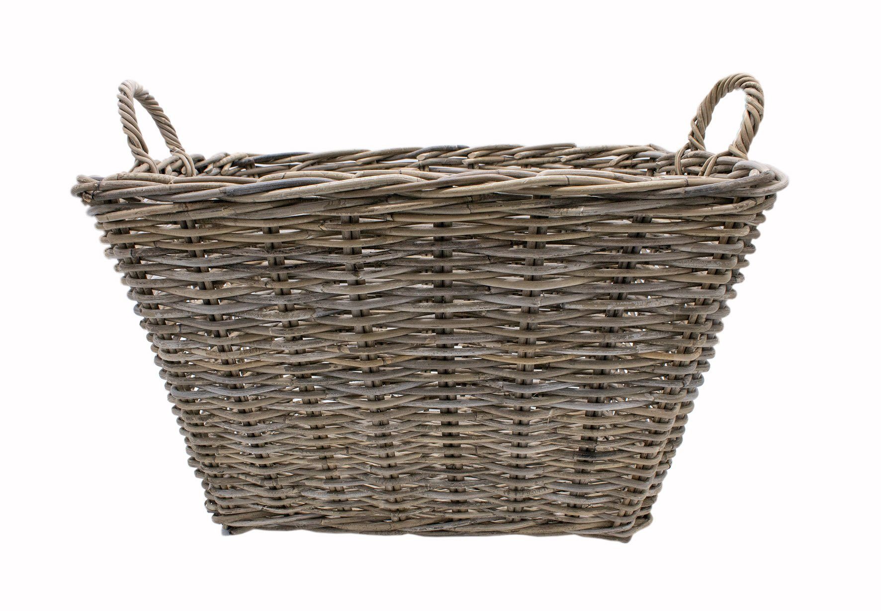 Spetebo Kaminholzkorb Rattan Tragekorb für Kaminholz günstig online kaufen