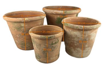 Hirsch Terracotta Blumentopf Vaso Caspo 25 cm Galestro Antik handgefertigt