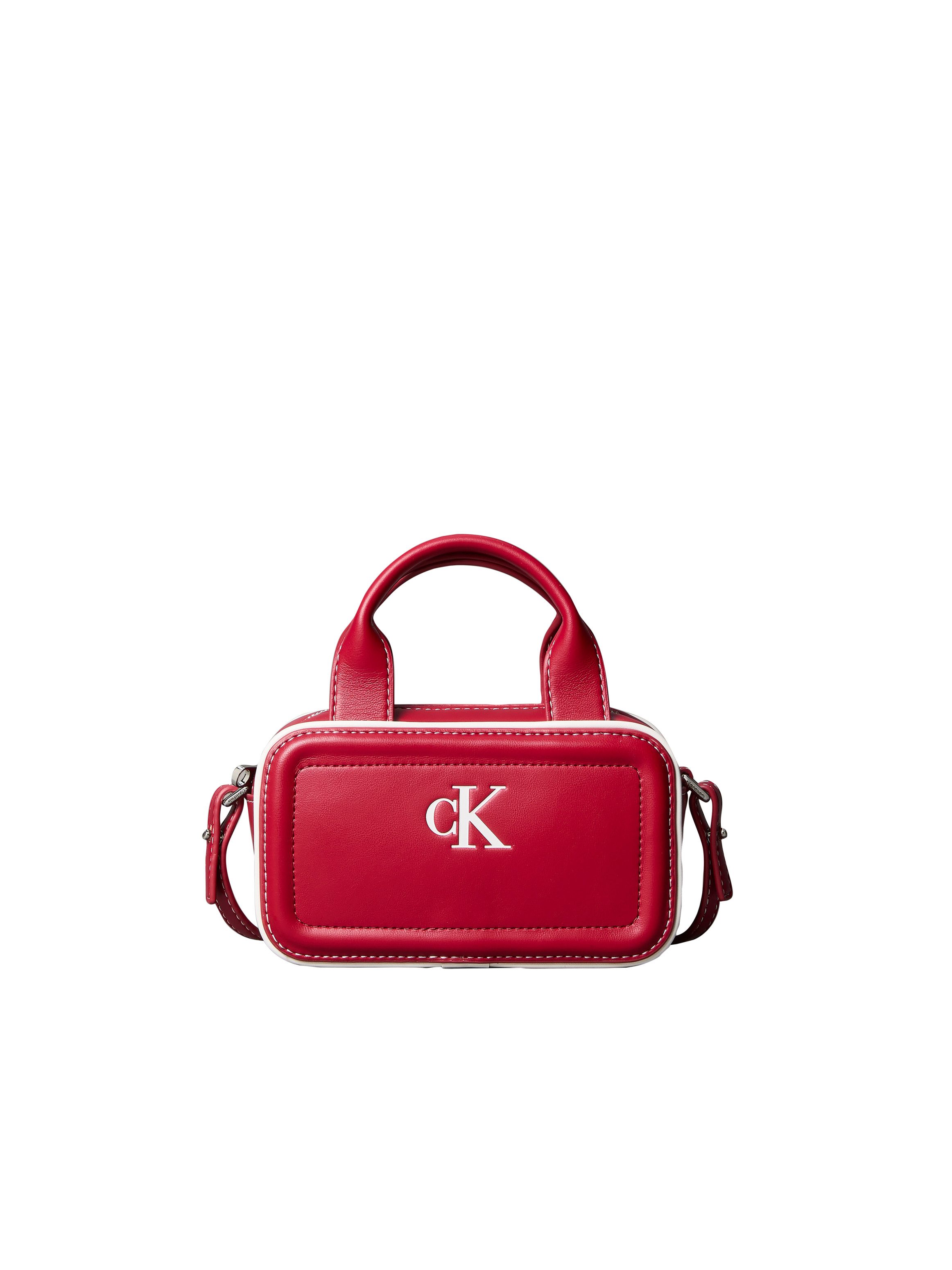 Calvin Klein Mini Bag CONTRAST CK MINI BAULETTO BAG, Mini Bag, Umhängetasche, Schultertasche im Kontrast-Look