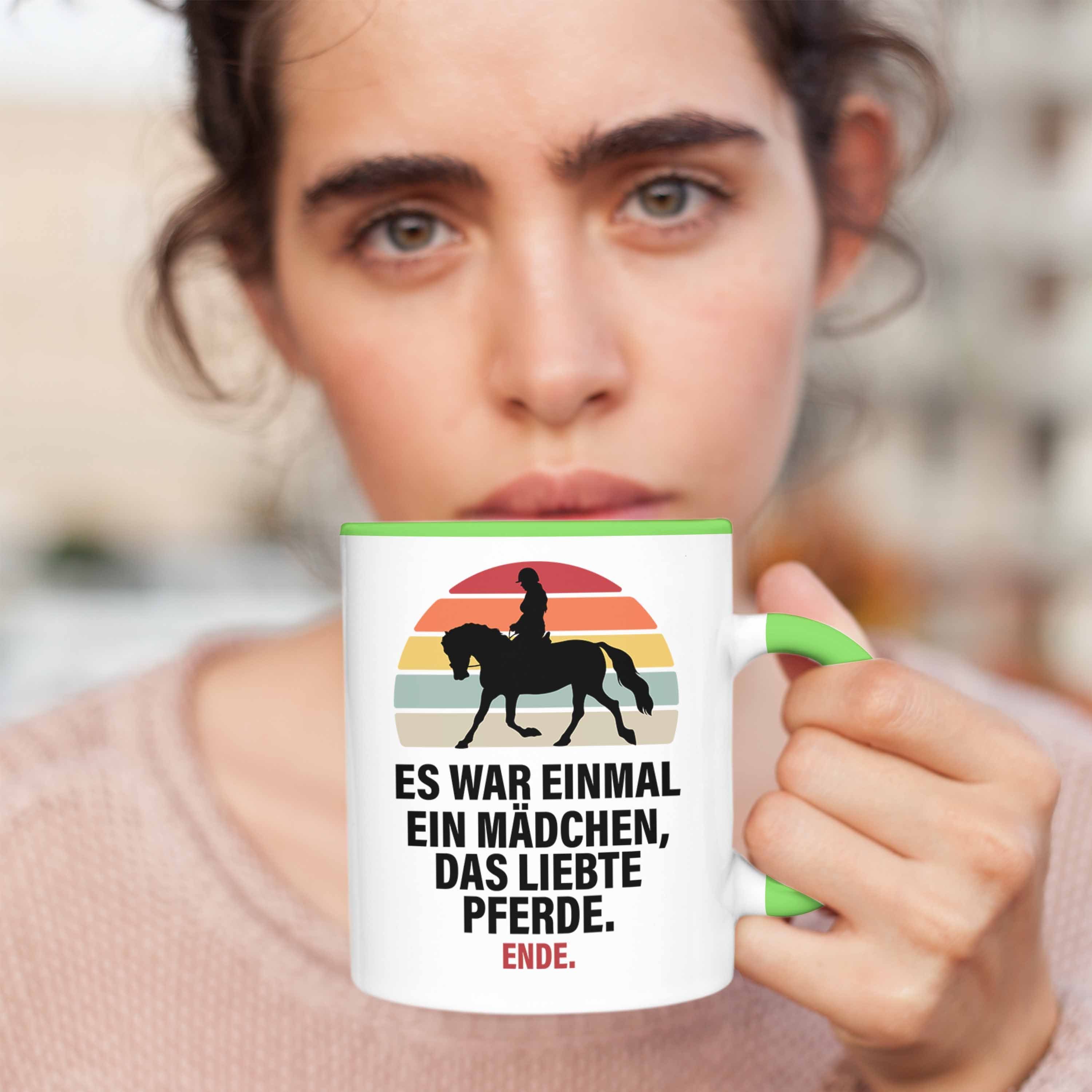 Pferdeliebhaber Reiterin - Pferde Trendation Geschenk Mädchen Pferde Lustig Grün Geschenke Tasse Trendation Tasse