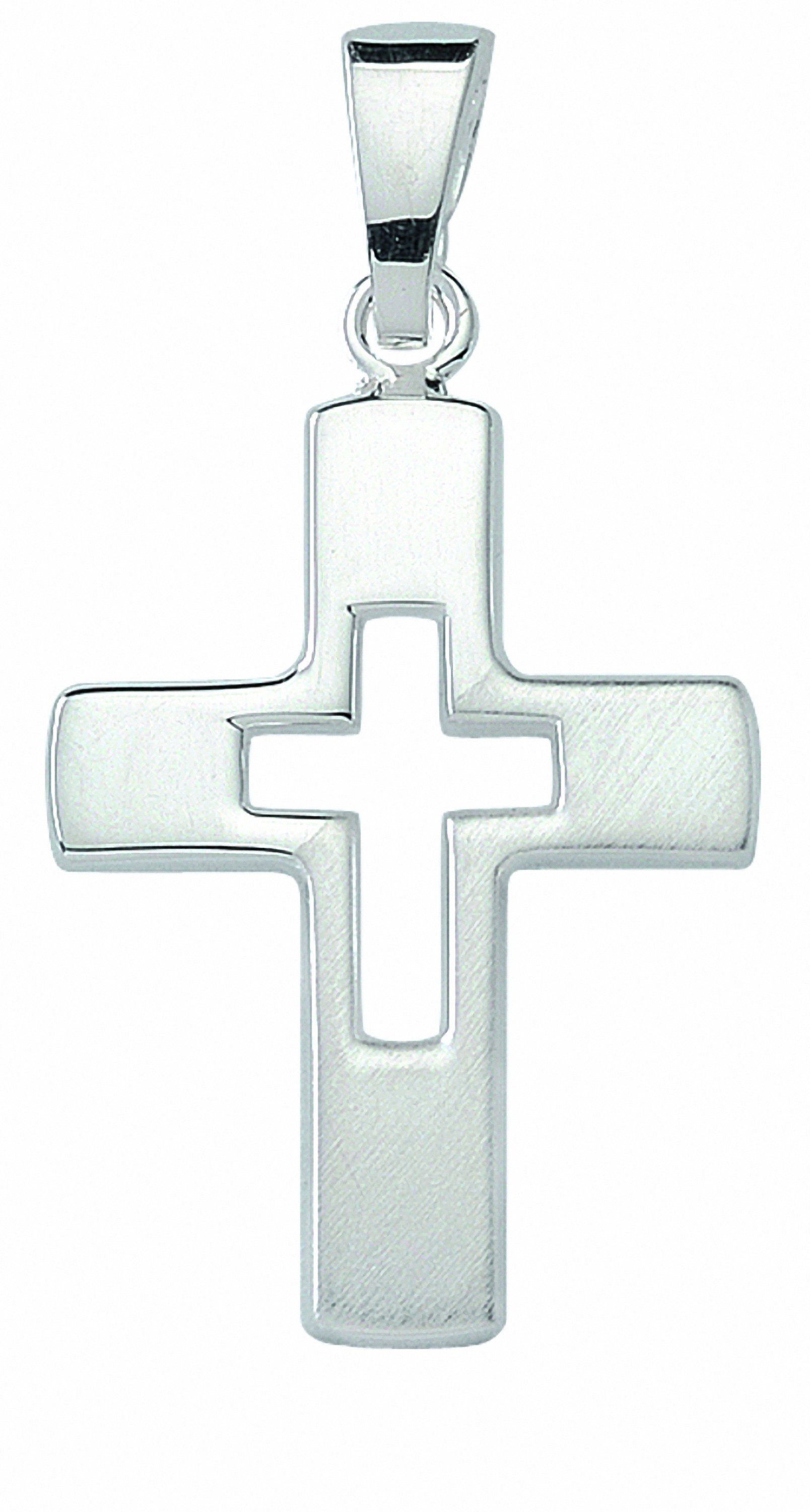 Adelia´s Kette mit Anhänger 925 Silber Kreuz Anhänger, Schmuckset - Set mit Halskette