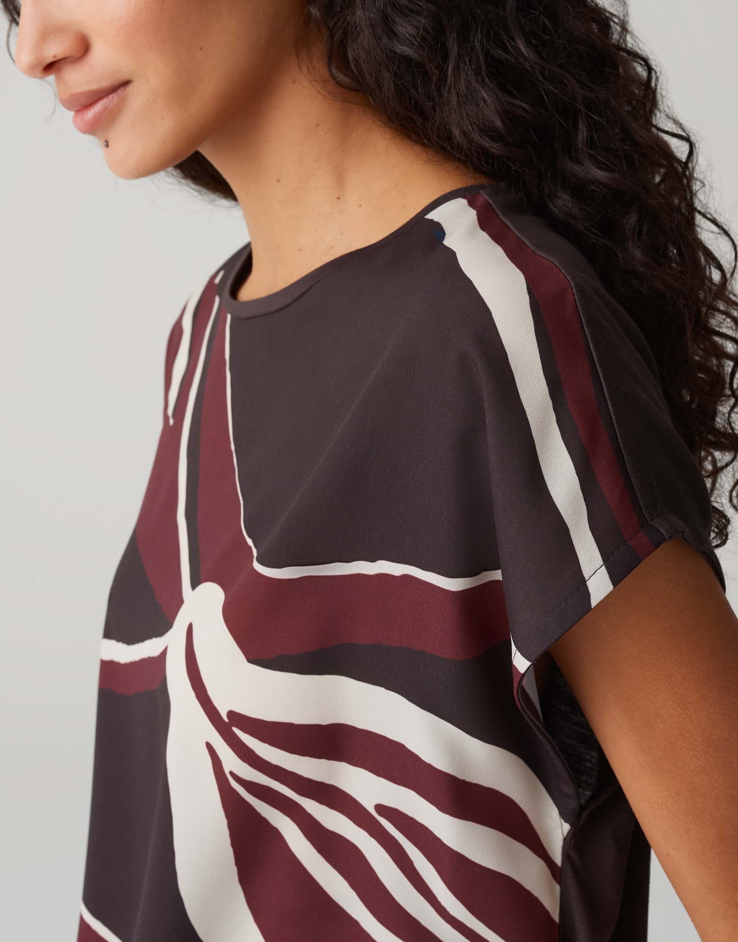 OPUS Print-Shirt SOPIKA PRINT Regular aus fließendem Materialmix