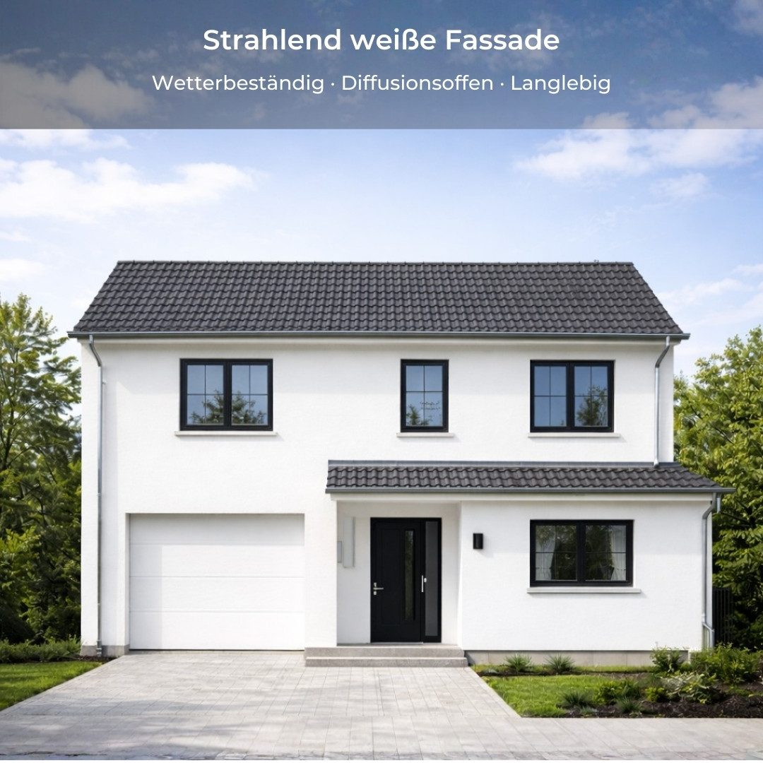 RyFo Colors Fassadenfarbe RyFo Colors Silikonharz Fassadenfarbe, Wasserabweisend, diffusionsfähig, schützt vor Schmutz, UV-beständig