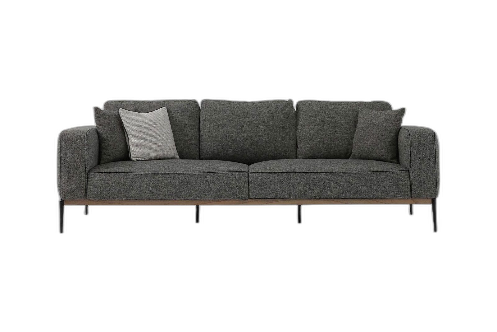 Xlmoebel 4-Sitzer Sofa in Grau aus Gewebe mit modernem Design für Wohnräume, 1 Teile, Hergestellt in Europa