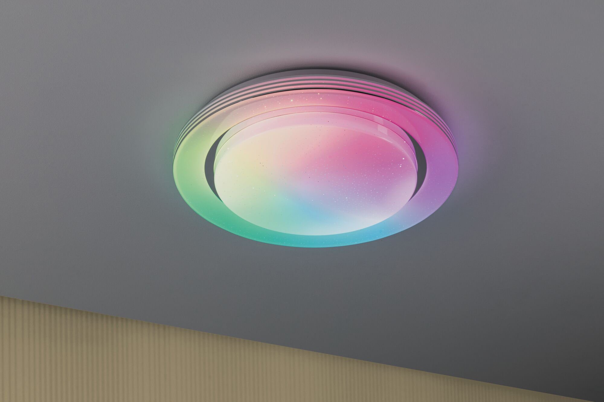 integriert, fest LED Tageslichtweiß Deckenleuchte Rainbow, Paulmann