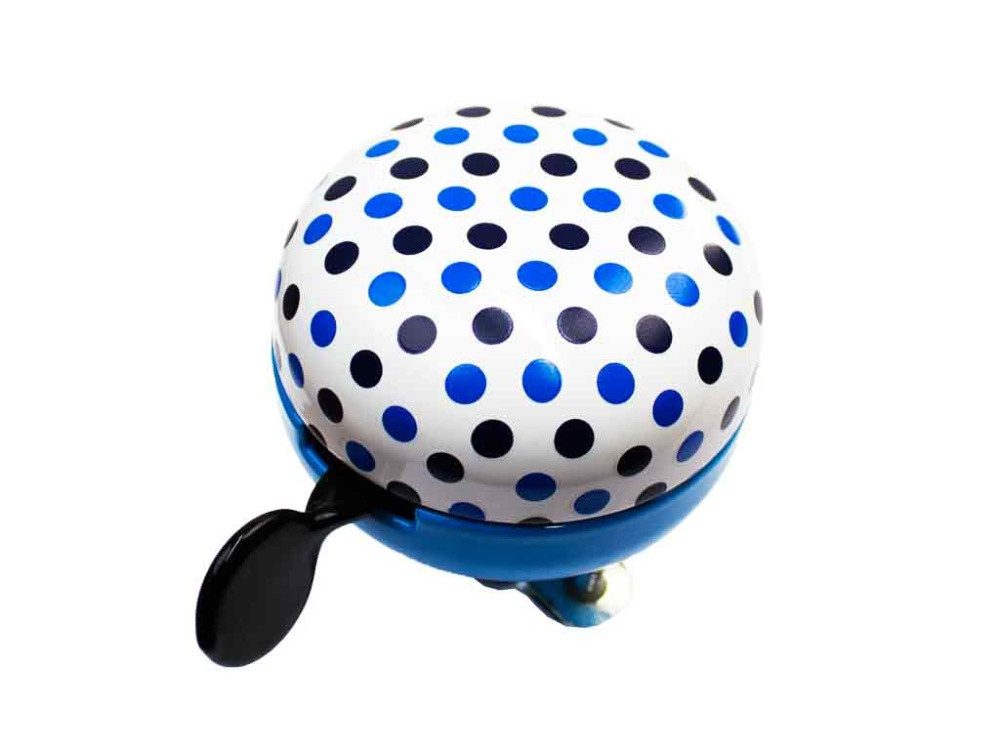 bb Klostermann Fahrradklingel beBell Mini Ding Dong Fahrradklingel blaue „Dots“, Ø 60mm