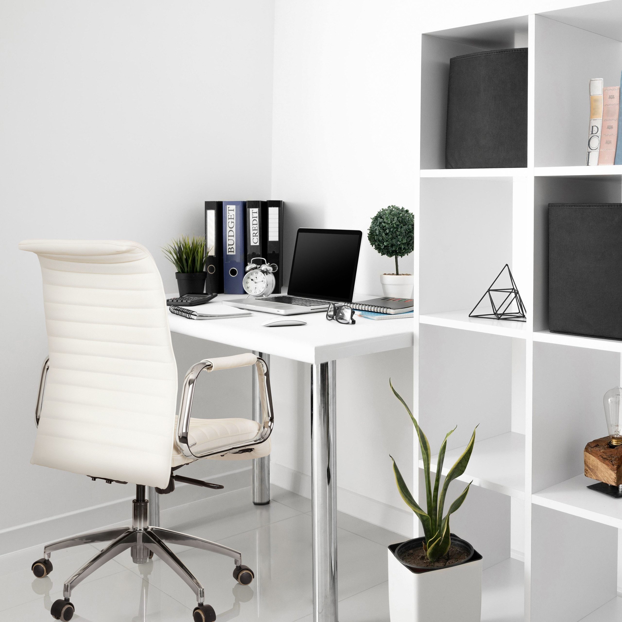 hjh OFFICE Chefsessel Profi Chefsessel ASPERA 10 Leder mit Armlehnen, Drehstuhl Bürostuhl ergonomisch