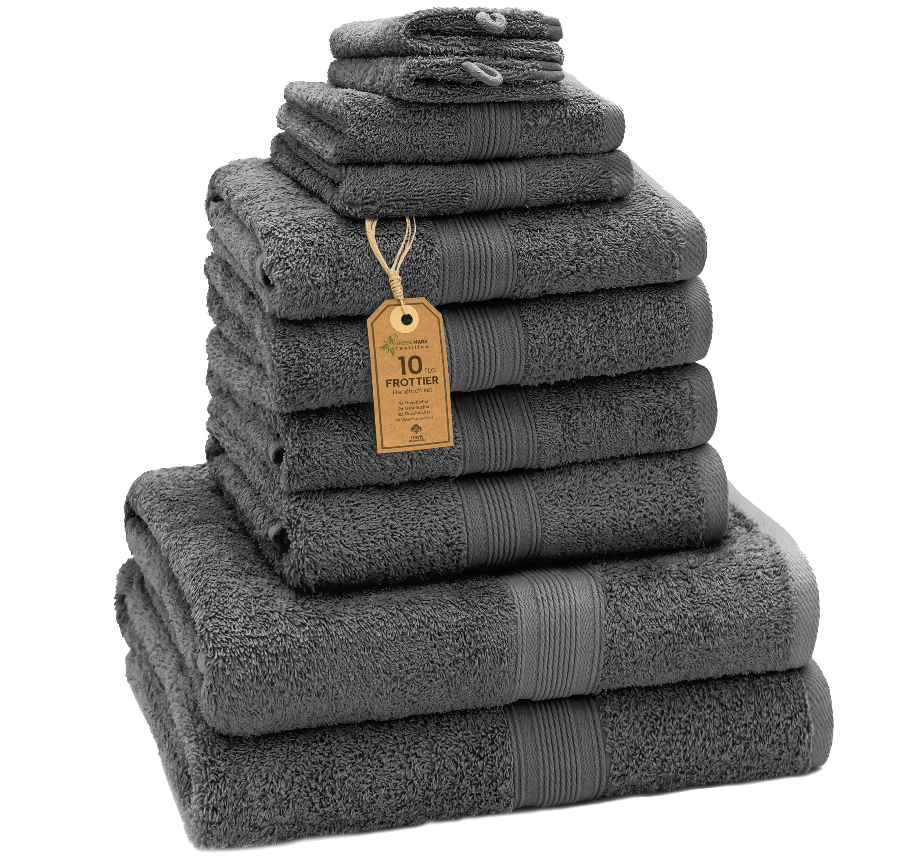Handtuch Set 10 tlg. Frottier Handtuch-Set