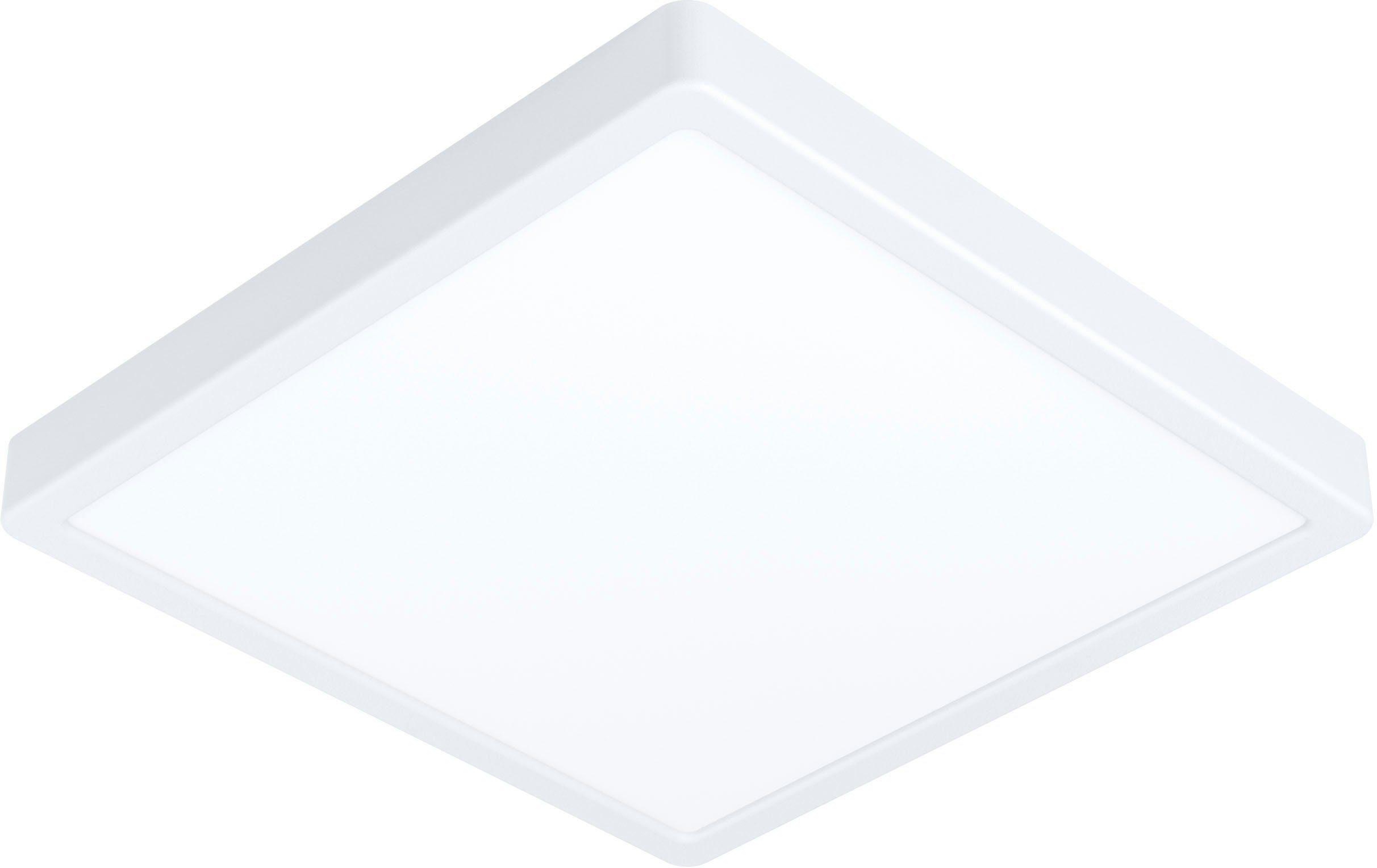 EGLO Deckenleuchte FUEVA-Z, LED fest integriert, warmweiß - kaltweiß, Deckenleuchte in weiß aus Alu - 19,5W - warmweiß - kaltweiß