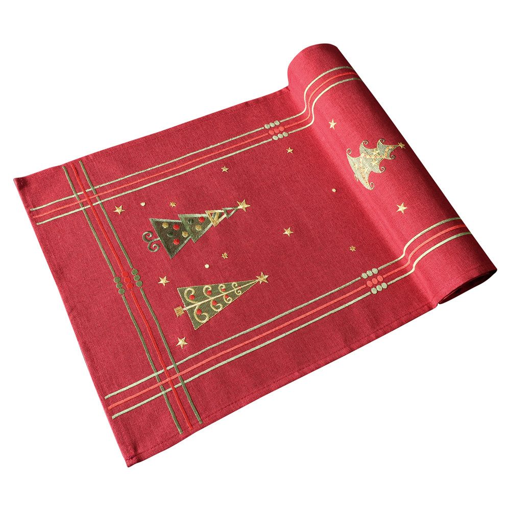 DecoHomeTextil Heimtextilmanufaktur Tischdecke Leinen Optik Christmas wasse günstig online kaufen