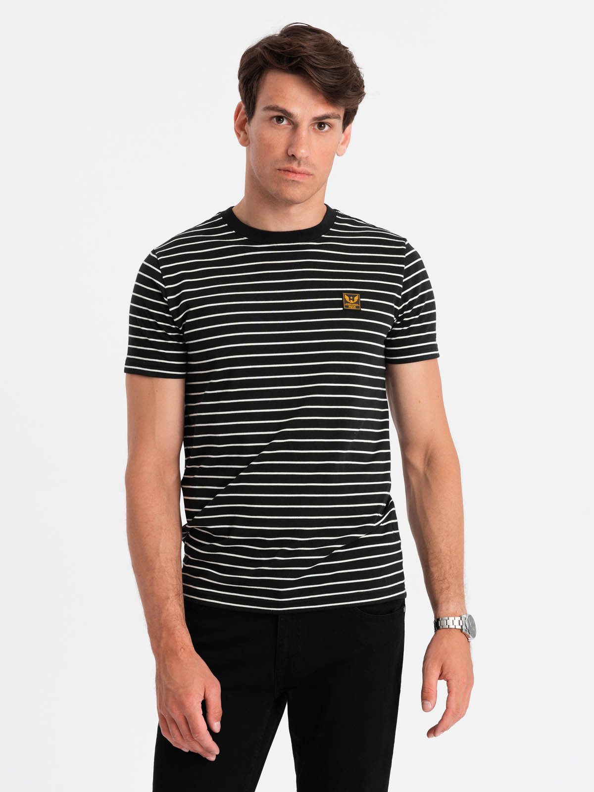 OMBRE T-Shirt Gestreiftes Herren-T-Shirt günstig online kaufen