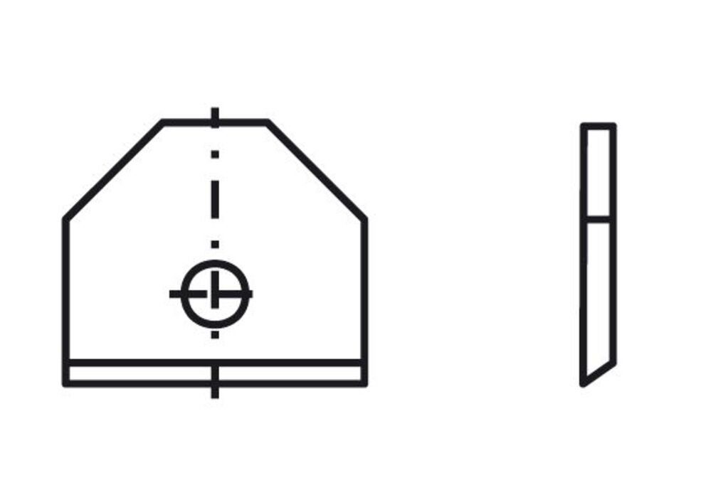 R=2,6 Blankett 20x20,5x2,0mm Wendeplattenfräser 9 e=6,3mm Stück 4 Tigra d=4,0mm T04F