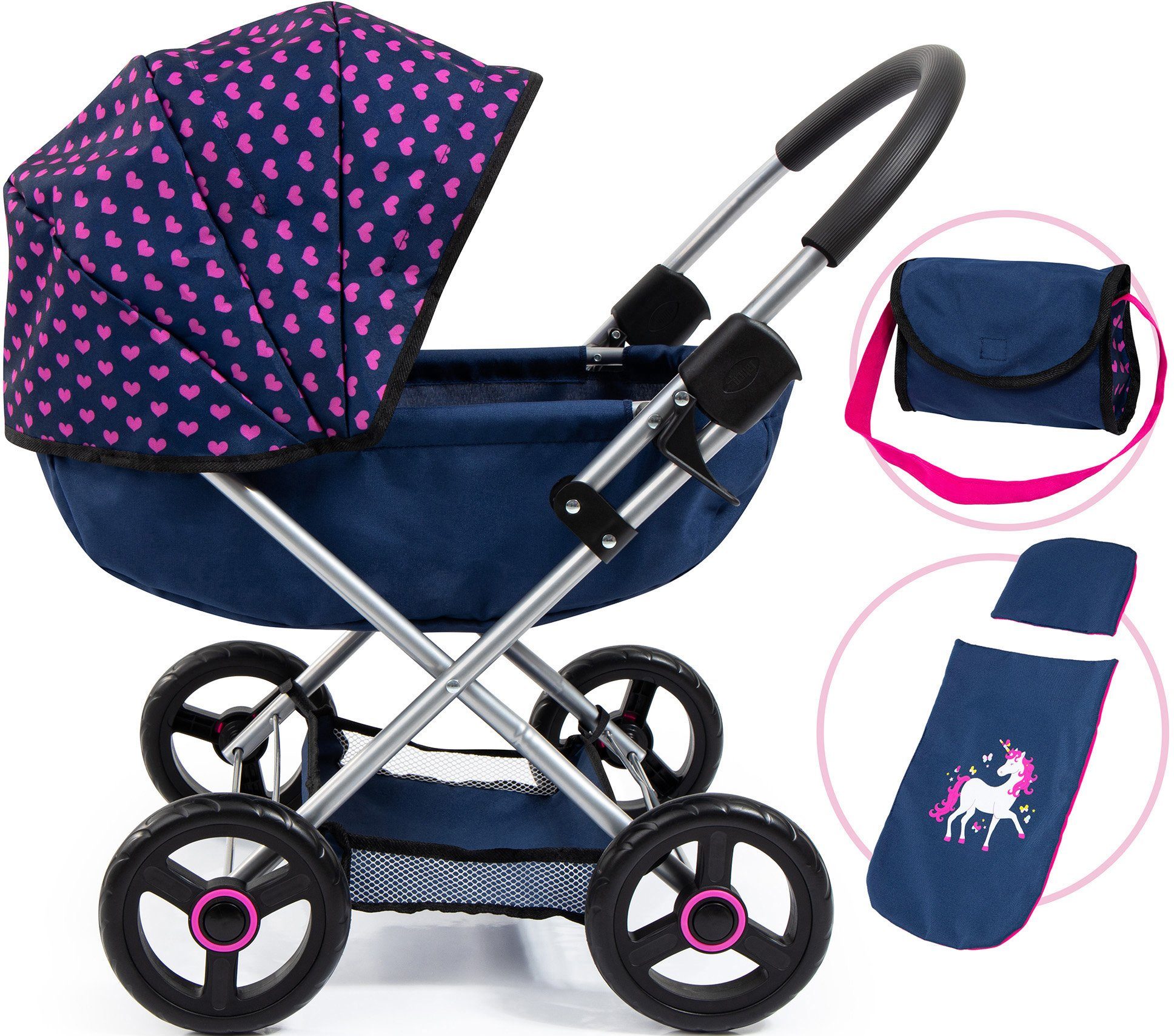 Bayer Puppenwagen Cosy, mit Wickeltasche – Bild 5 von 5
