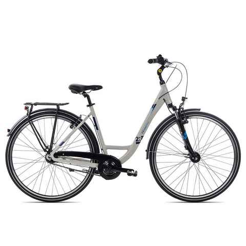 2R Manufaktur Cityrad TRX 7 Wave, 7 Gang Shimano Nexus 7 Rücktritt Schaltwerk, Nabenschaltung Rücktritt, Damenrad 28 Zoll tiefer Einstieg schwarz/grau