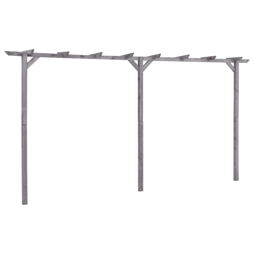 vidaXL Pergola Garten-Pergola Grau 400x40x205 cm Imprägniertes Kiefernholz, BxTxH: 40x40x205 cm, (1-tlg)