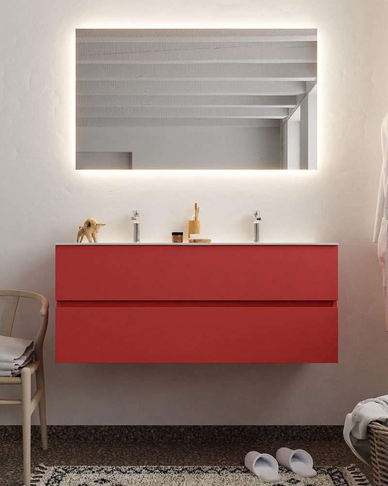 Waschtisch set rot vica 120 cm NV76341226