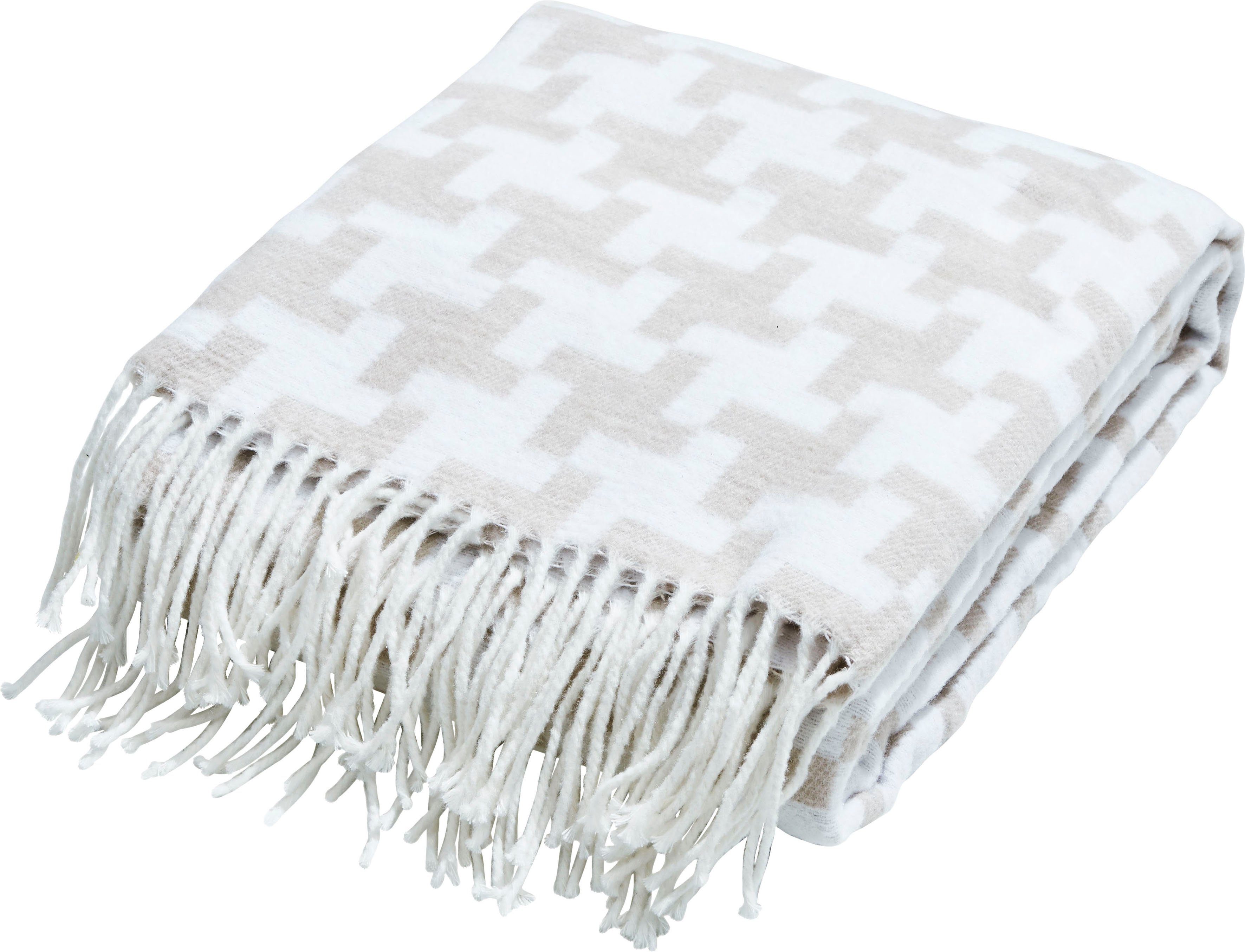 Wohndecke Mika, done.®, Superweiche Wohndecke mit Fransen, Kuscheldecke