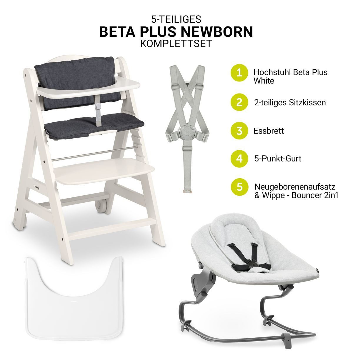 Hauck Hochstuhl Beta Plus White - günstig online kaufen