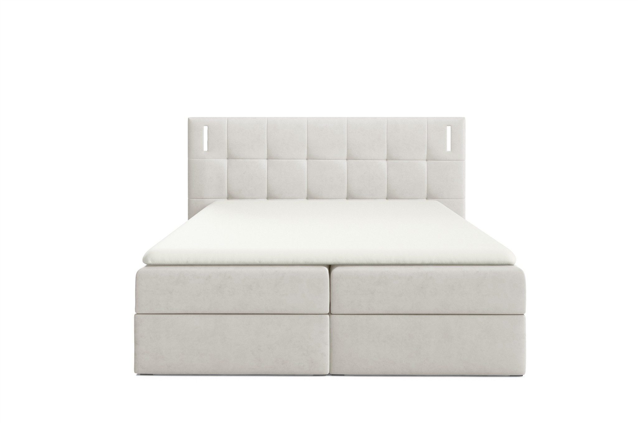 Fun Möbel Boxbett Schlafzimmerbett MARTIM Standard Stoff Fresh (mit Bonellfederkernmatratze, inkl. Kaltschaumtopper), mit LED-Beleuchtung