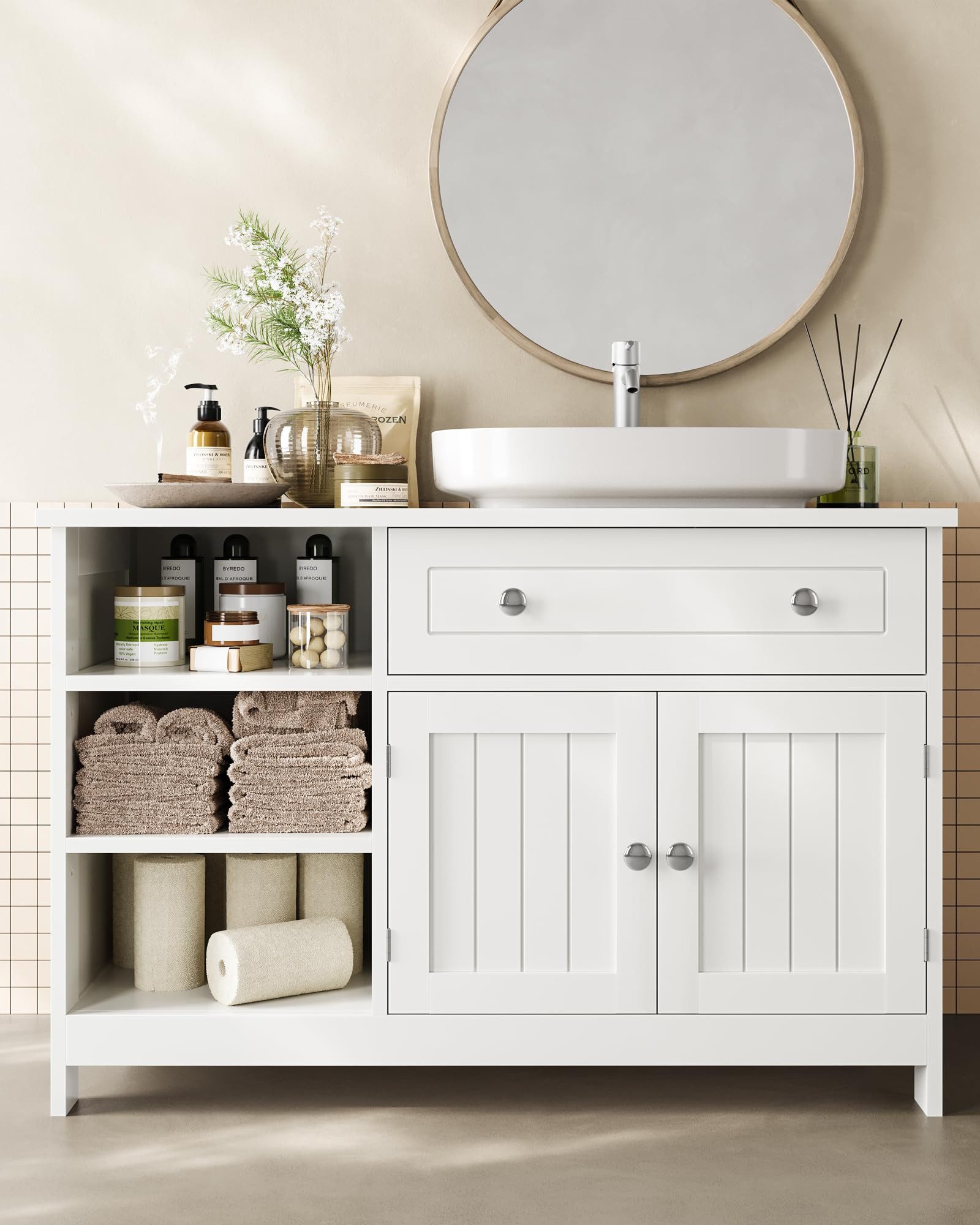 MSMASK Waschbeckenunterschrank Unterschrank Badezimmer Unterschrank mit Sch günstig online kaufen