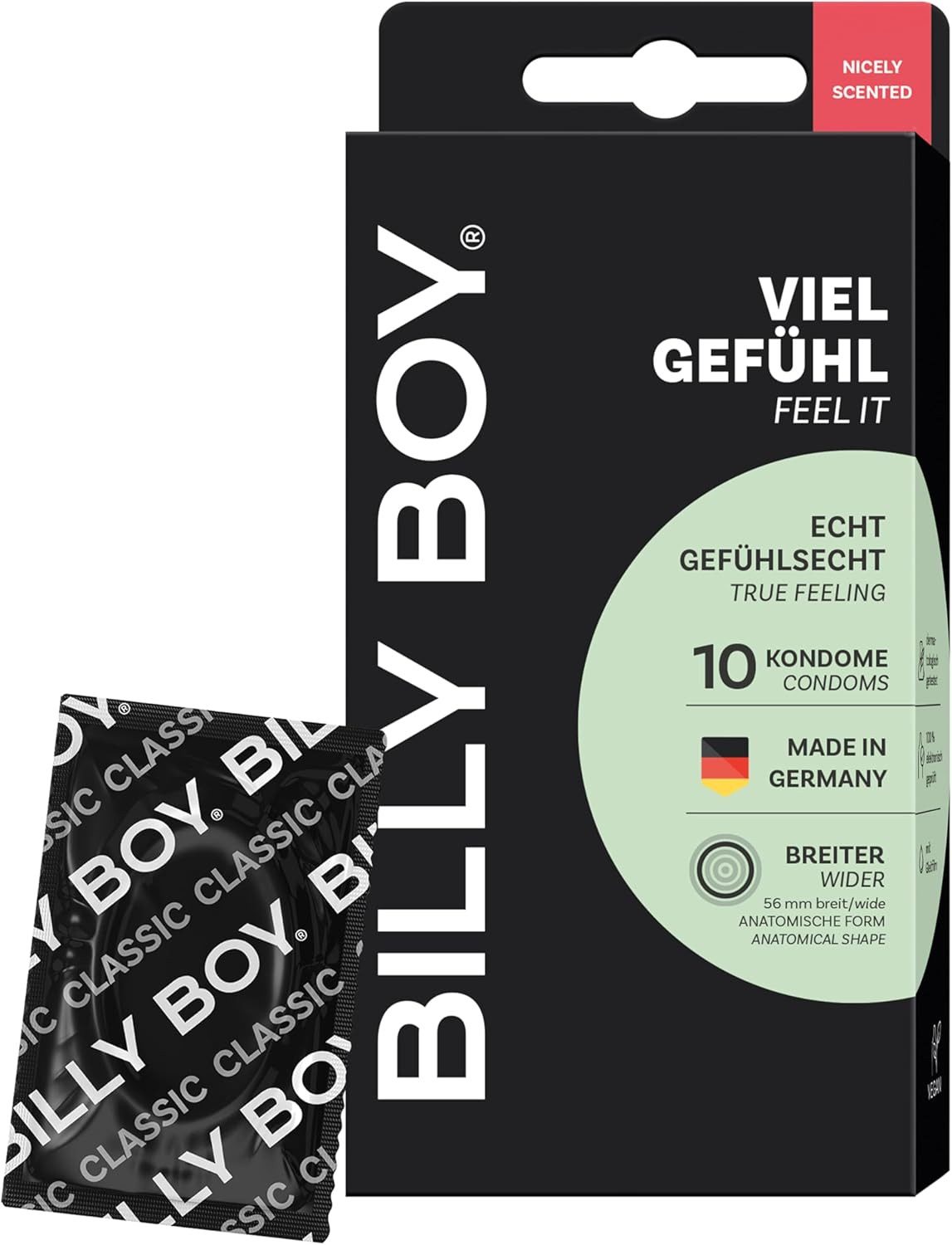 Einhand-Kondome BILLY BOY VIEL GEFÜHL 10ER