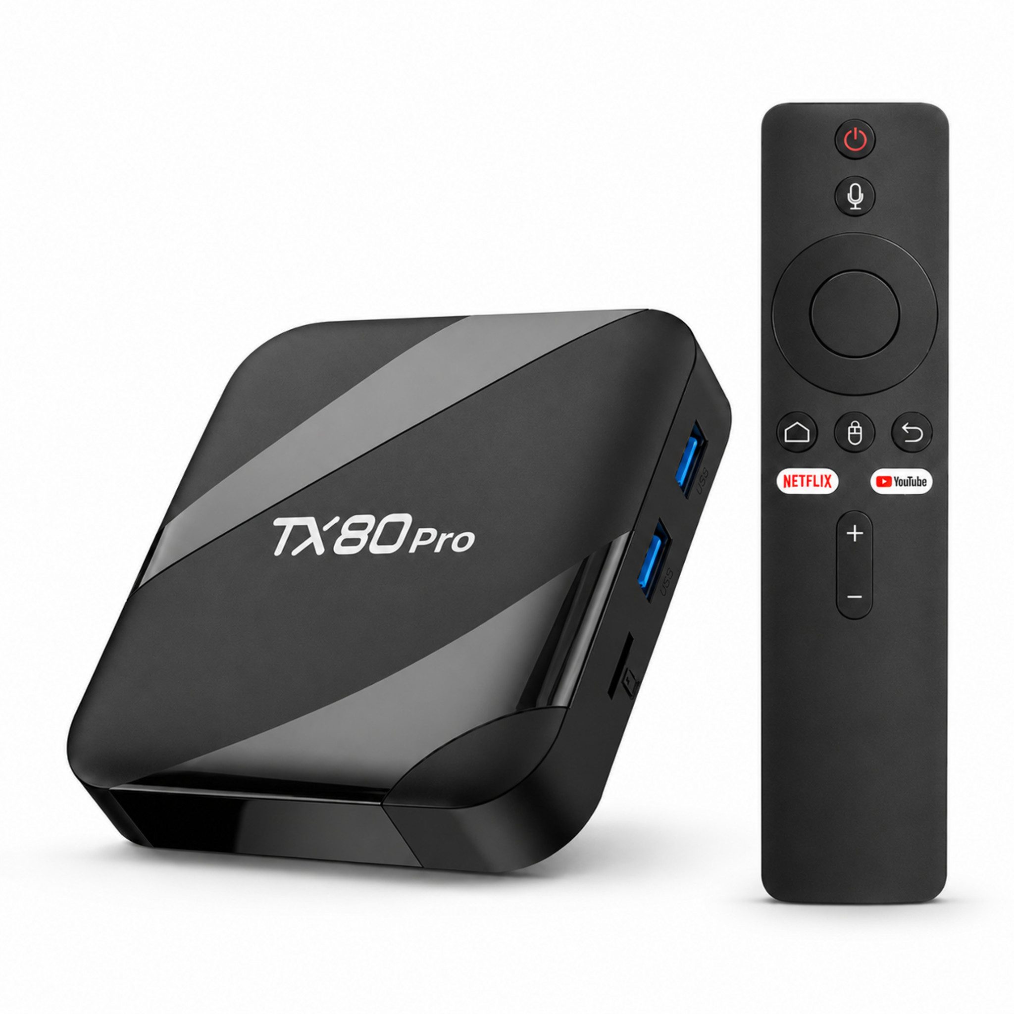 HS.SUPPLY Streaming-Box Android 15 TV Box – 2 GB RAM, 16 GB Speicher, 4K, Sprachsteuerung, (Komplett-Set, Direkt einsatzbereit), Android 15, 4K, Dualband-WLAN, Bluetooth 5.0, Sprachsteuerung