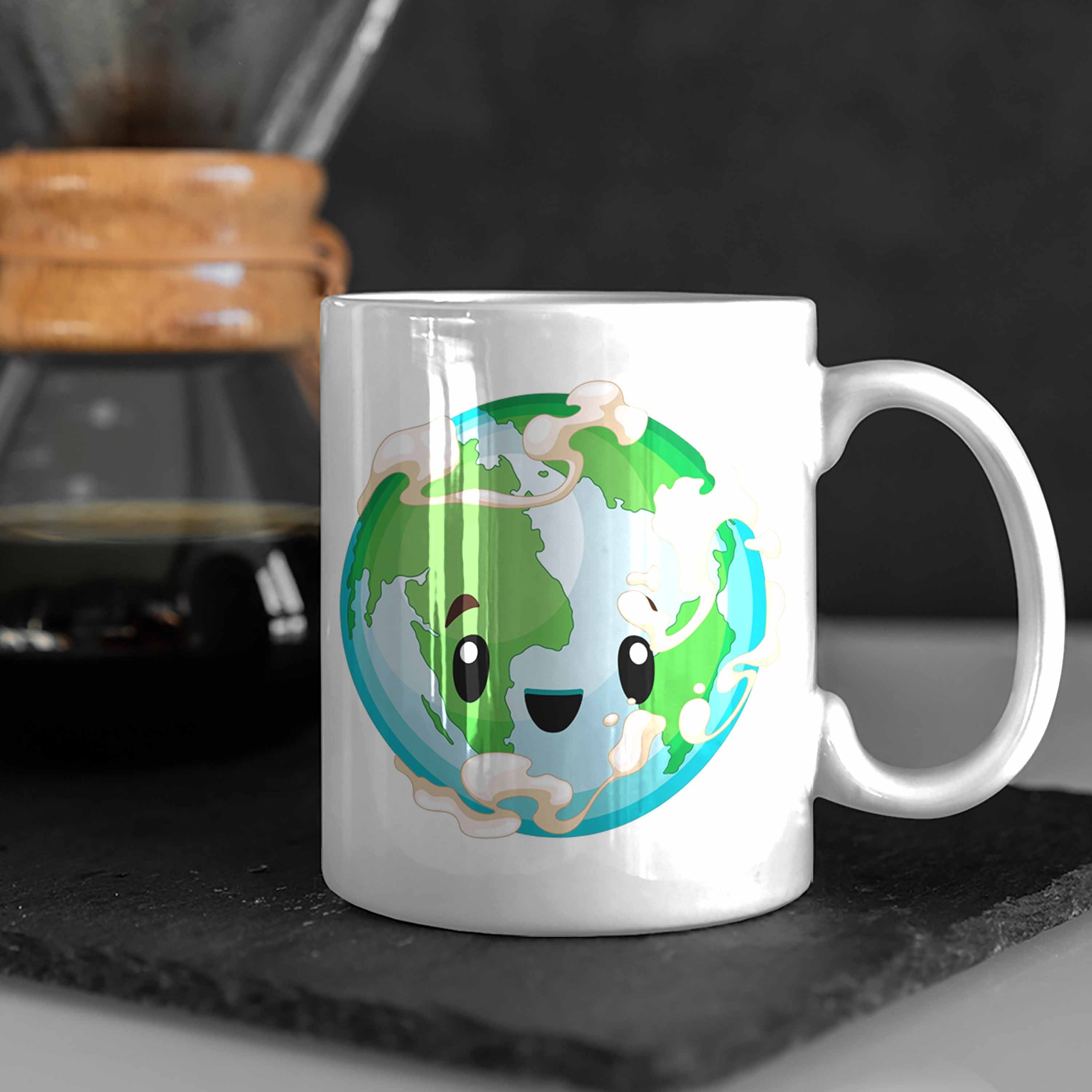 Weiss Geschenk für Trendation Umweltschutz-Fans Umweltbewusste the Tasse Save Tasse Earth