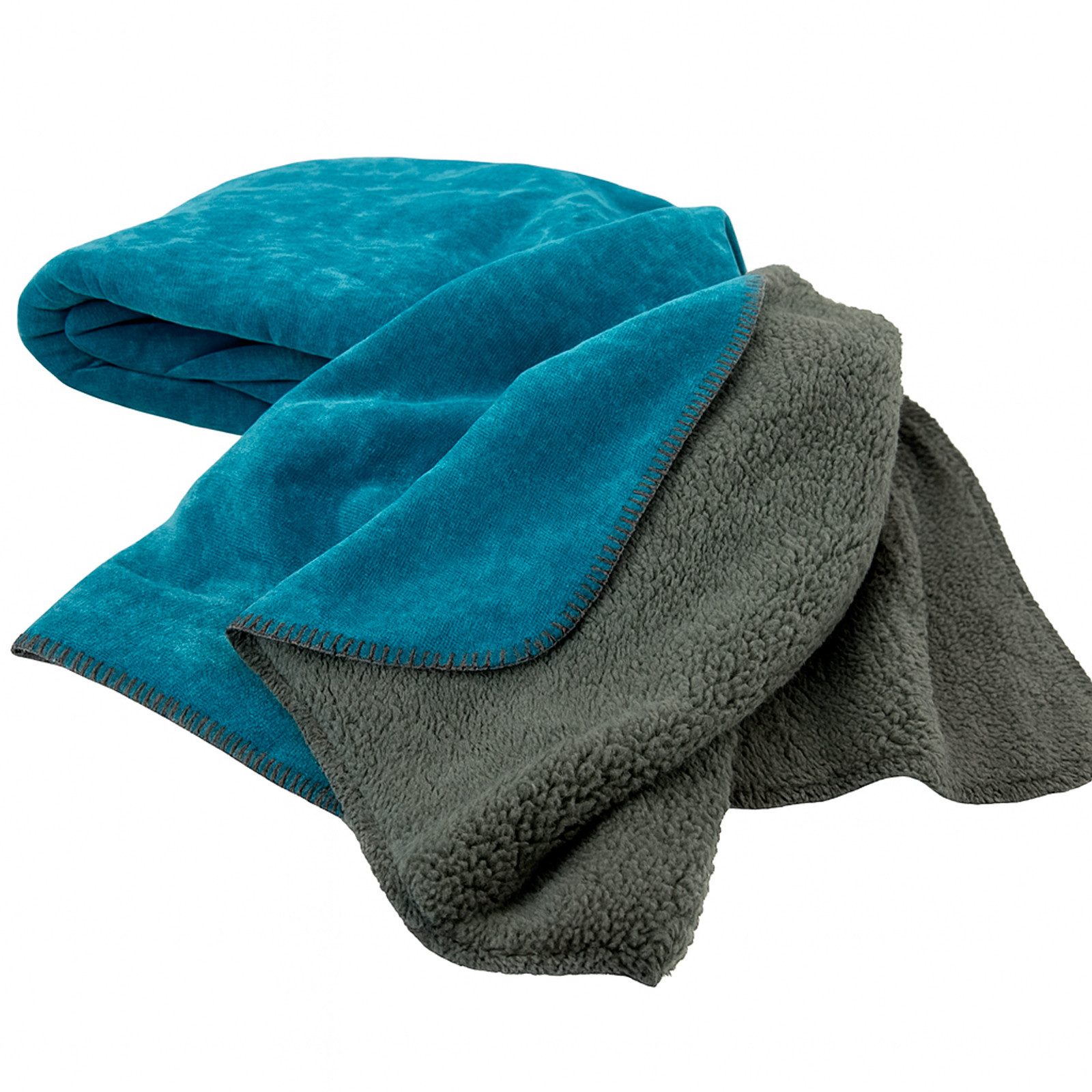 Wohndecke Kuscheldecke Chenille Sherpa Fellimitat Sofadecke, heimtexland, 150x200 I extra dick I warm I kuschelig weich I atmungsaktiv