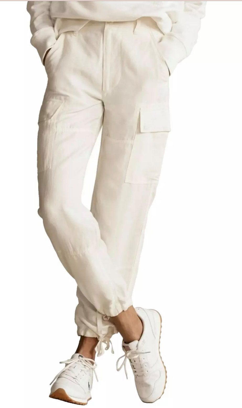 Cargohose Maulbeerseide Seiden-Leinen Cargo Hose Utility Slim fit