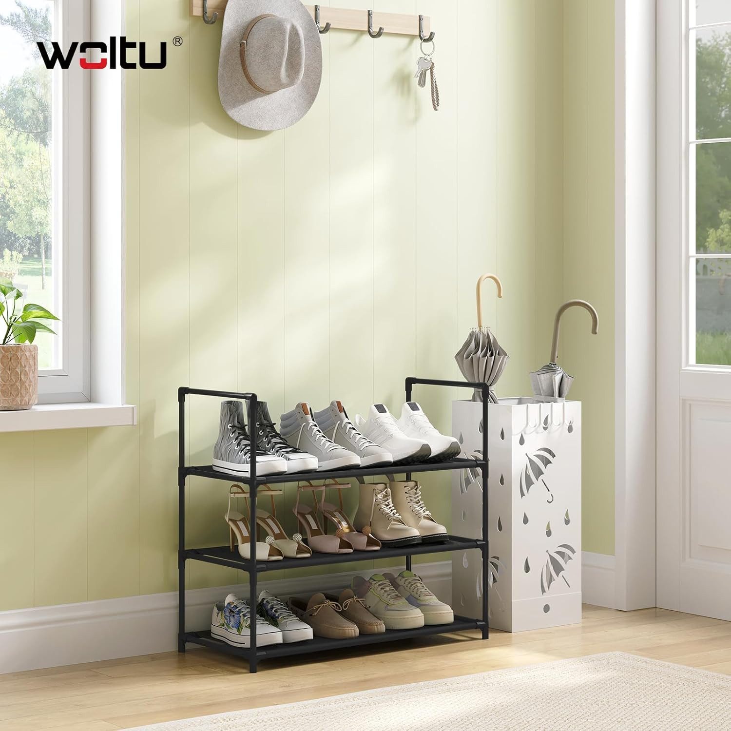 Woltu Schuhregal, 1-tlg., 3-Ebenen, kompakte und günstig online kaufen