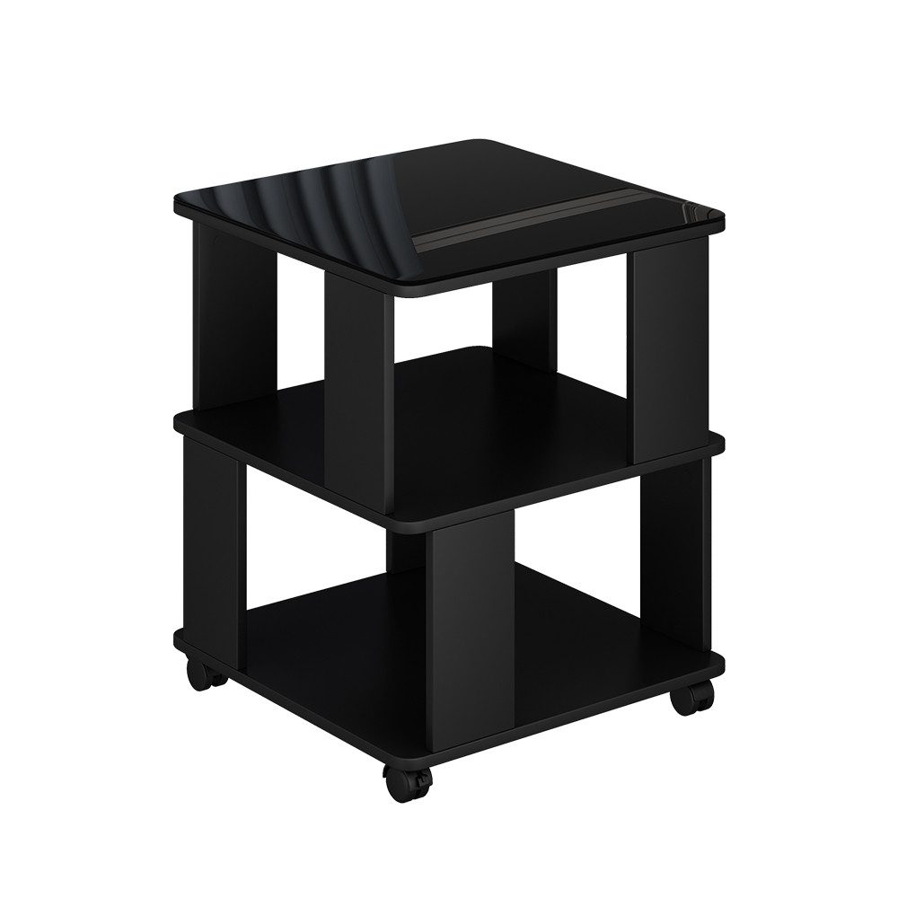 Beistelltisch Velito, Schwarz, 50 x 50 cm