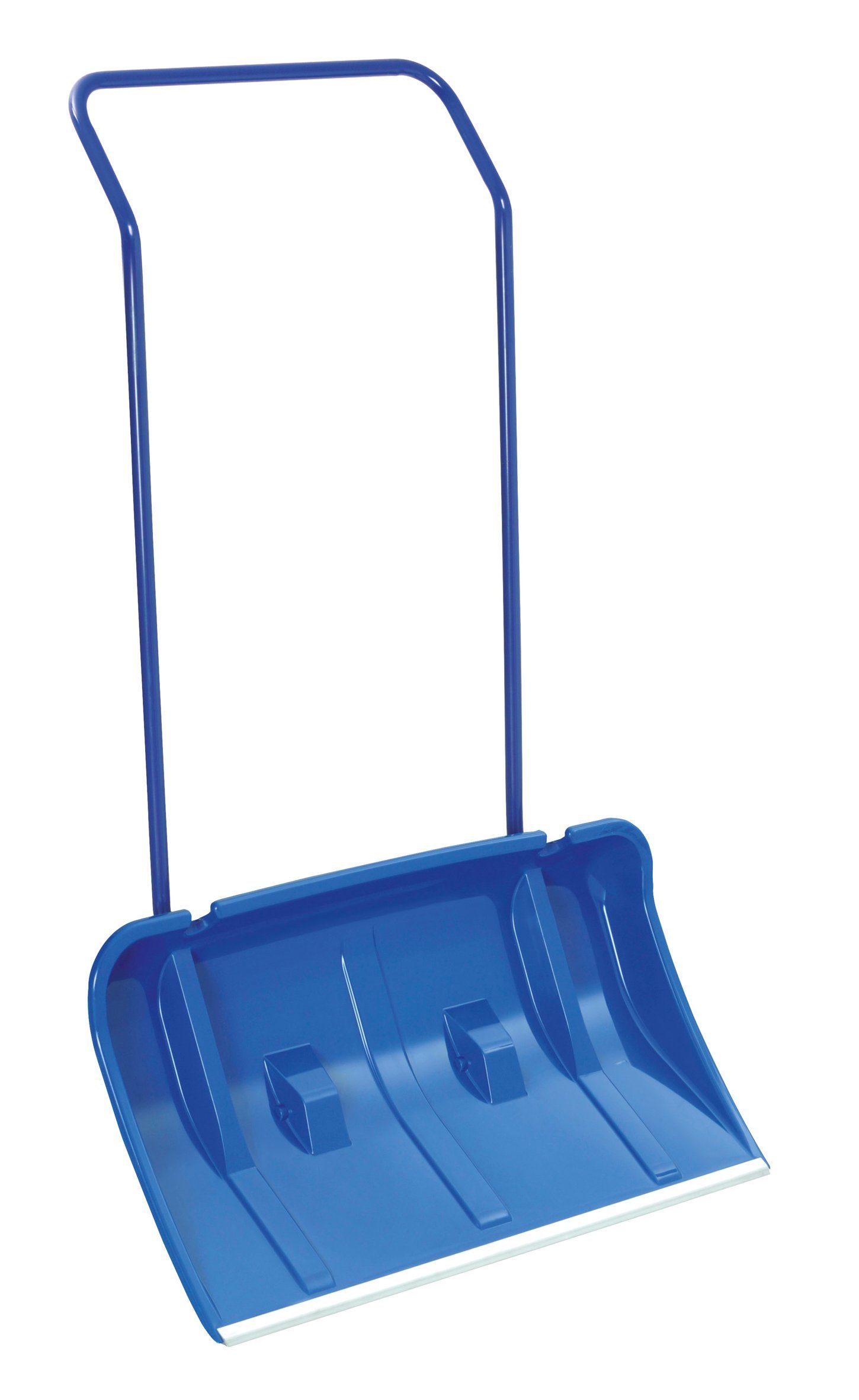 BigDean Schneeschieber Großraum Schneeräumer 80cm Breit Rädern + Salzstreuer Schneeschaufel