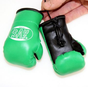 BAY-Sports Boxhandschuhe Mini Deko Box-Handschuhe Boxen Geschenk Auto Paar schwarz, Anhänger für Tasche, Autospiegel usw.