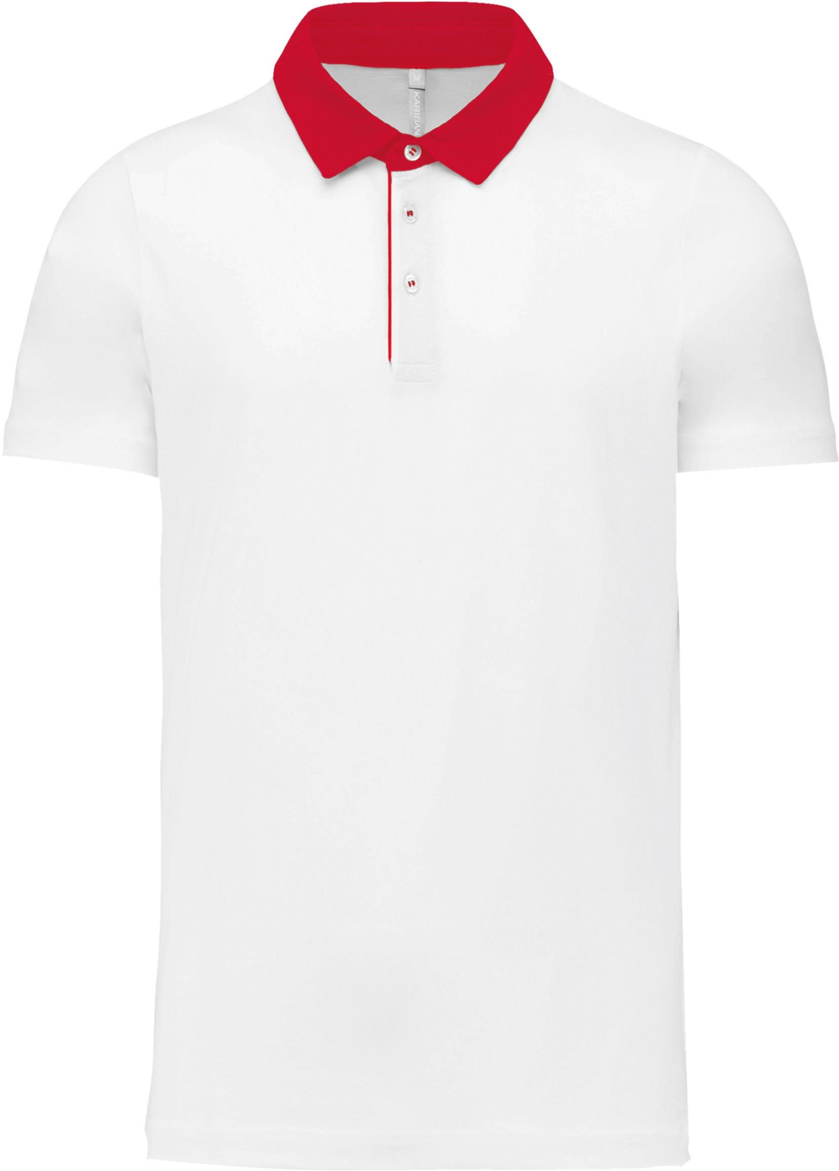 Kariban Poloshirt Zweifarbiges Jersey-Polohemd für Herren