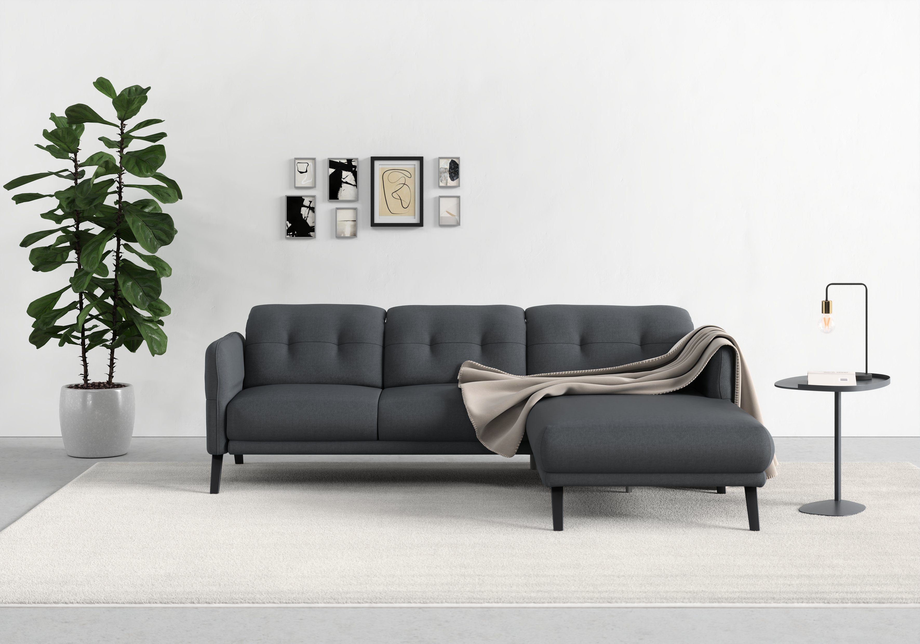 Ecksofa mit sit&more Kopfteilverstellung Armteilfunktion Scandia, und Wahlweise